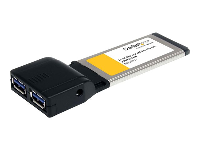 StarTech.com 2 Port ExpressCard SuperSpeed USB 3.0 Card Adapter with UASP - USB 3.0 Controller - USB 3.0 ExpressCard - USB 3.0 Adapter (ECUSB3S22) - USB adapter - ExpressCard - USB 3.0 x 2 - for P/N: HBS304A24A, S251BMU3FP, ST103008U2C, ST53004U1C, ST93007U2C, USB31000S2H, USB31000SA