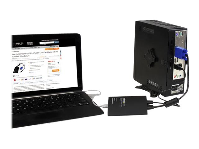 StarTech.com USB Crash Cart Adapter - File Transfer & Video - Portable Server Room Laptop to KVM Console Crash Cart (NOTECONS02) - KVM switch - 1 x KVM port(s) - 1 local user - desktop