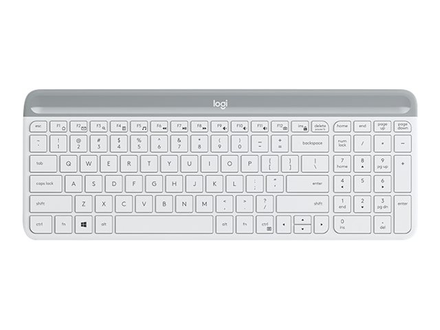 Logitech Slim Wireless Combo MK470 - Keyboard and mouse set - wireless - 2.4 GHz - US International - off-white
