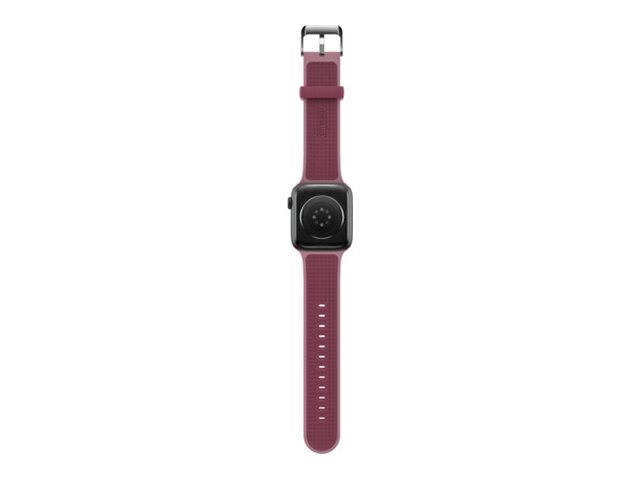 OtterBox - Wrist pack for smart watch - antimicrobial - silver-infused silicone, stainless steel - mauve morganite (pink) - for Apple Watch SE, Series 4, Series 5, Series 6, Series 7