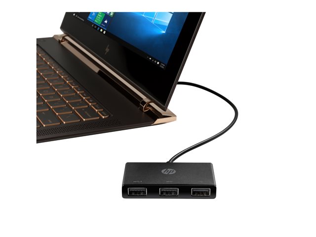 HP USB-C to USB-A - Hub - 3 x SuperSpeed USB 3.0 - desktop - for Elite c640 G3 Chromebook Enterprise, Pavilion Aero Laptop 13-be2075ng