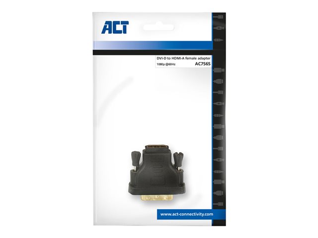 ACT - Videoadapter - DVI-D male naar HDMI female - zwart