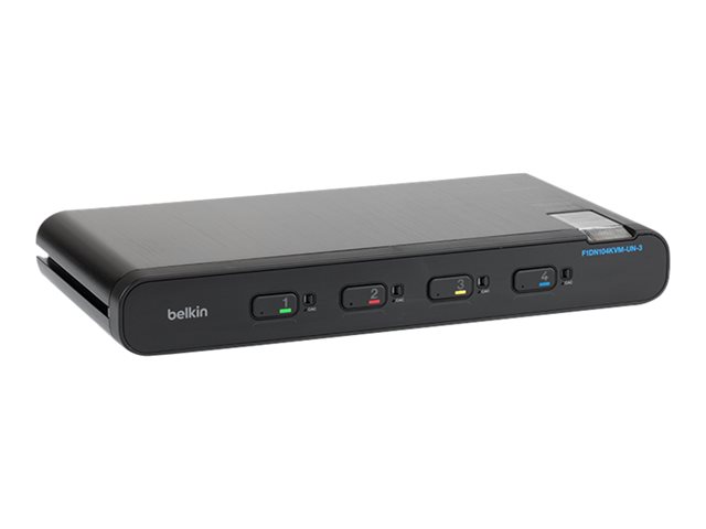 Belkin 4-Port Single Head DP/HDMI to DP/HDMI Video Secure Desktop KVM Switch PP4.0