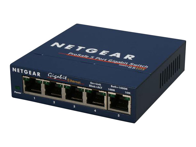 NETGEAR GS105 - Switch - 5 x 10/100/1000 - desktop