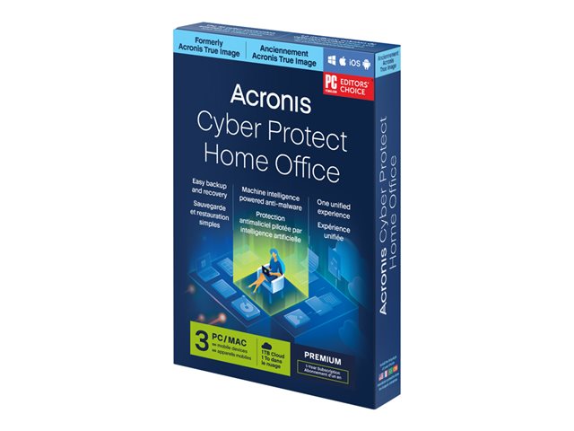 Acronis True Image Premium Subscription 3 Computers + 1 TB Acronis Cloud Storage - 1 year subscription ESD