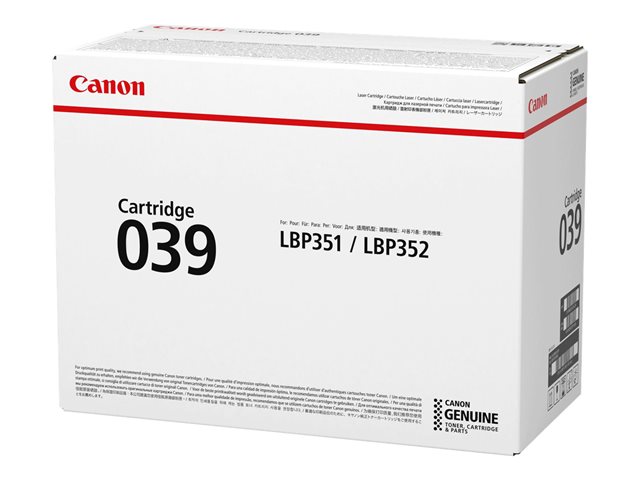 Canon 039 - Black - original - toner cartridge - for imageCLASS LBP351dn, LBP351x, LBP352dn, LBP352x, i-SENSYS LBP351x, LBP352x, Satera LBP351i