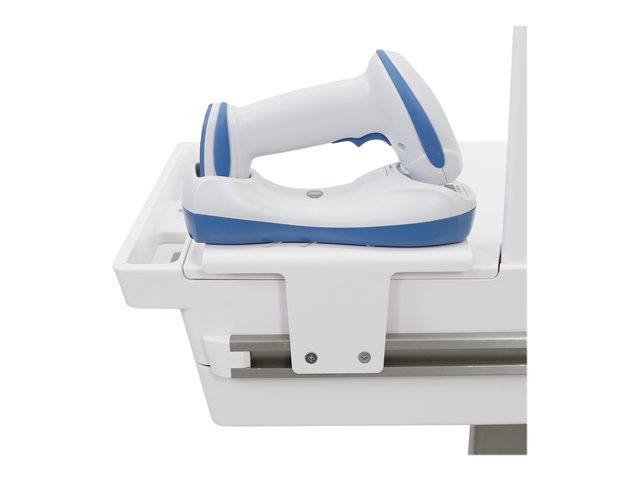 Ergotron T-Slot Scanner and Printer Holder - Mounting component (holder) - for barcode scanner / printer - white - cart mountable - for P/N: C50-2500-0, C50-2510-0