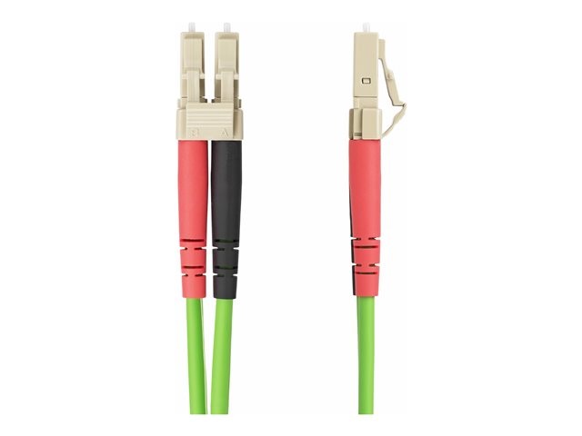 StarTech.com 15m (50ft) LC to LC (UPC) OM5 Multimode Fiber Optic Cable, 50/125�m Duplex LOMMF Zipcord, VCSEL, 40G/100G, Bend Insensitive, Low Insertion Loss, LSZH Fiber Patch Cord - Patch cable - LC/UPC multi-mode (M) to LC/UPC multi-mode (M) - 15 m
