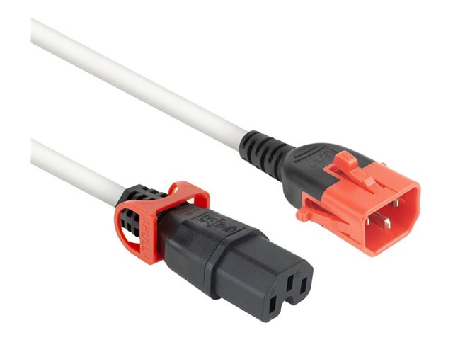 POWERCORD C14DL-C15L WH 2.00M. 1 stk