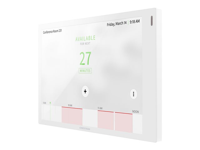 Crestron Room Scheduling Touch Screen TSS-770-W-S - Room manager - wireless, wired - 802.11a/b/g/n/ac, Bluetooth - 2.4 Ghz, 5 GHz - 10/100 Ethernet - smooth white
