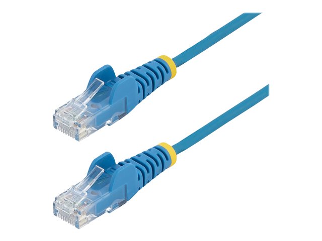 StarTech.com 2m Slim LSZH CAT6 Ethernet Cable, 10 Gigabit Snagless RJ45 100W PoE Patch Cord, CAT 6 10GbE UTP Network Cable w/Strain Relief, Blue, Fluke Tested/ETL, Low Smoke Zero Halogen - Category 6 - 28AWG (N6PAT200CMBLS) - Patch cable - RJ-45 (M) to RJ-45 (M) - 2 m - CAT 6 - snagless - blue