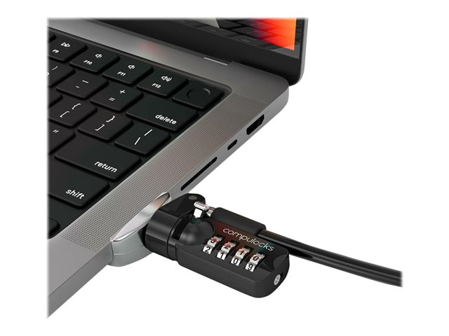 Compulocks Ledge Lock Adapter for MacBook Pro 14\" M1, M2 & M3 with Combination Cable - Security slot lock adapter - with combination lock - for Apple MacBook Pro 14.2 in (M1, M2, M3)