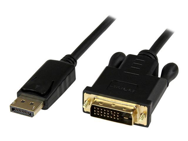StarTech.com 6 ft DisplayPort to DVI Active Adapter Converter Cable - 6ft (1.8m) Active DP to DVI M/M Cable for PC - 1920x1200 - Black (DP2DVIMM6BS) - Display cable - DisplayPort (M) to DVI-D (M) - 1.8 m - active - black - for P/N: TB3CDK2DP, TB3CDK2DPUE, TB3CDOCKDP, TB3DK2DHV, TB3DK2DHVUE, TB3DKDPMAW, TB3DKDPMAWUE