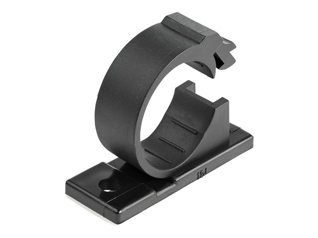 StarTech.com 100 Adhesive Cable Management Clips Black, Network/Ethernet/Office Desk/Computer Cord Organizer, Sticky Cable/Wire Holders, Nylon Self Adhesive Clamp UL/94V-2 Fire Rated - Nylon 66 Plastic - TAA (CBMCC3) - Cable clips - black - TAA Compl