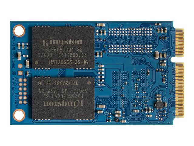 Kingston KC600 - SSD - encrypted - 256 GB - internal - mSATA - SATA 6Gb/s - 256-bit AES - TCG Opal Encryption, Self-Encrypting Drive (SED)