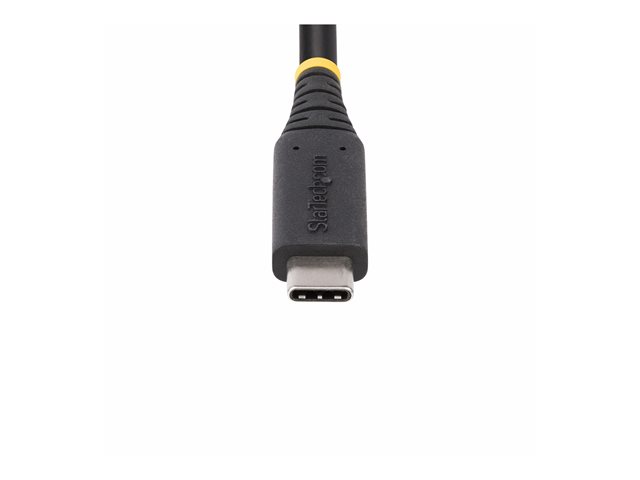 StarTech.com 50cm (1.6ft) USB4 Cable, USB-IF Certified USB-C Cord 40Gbps - USB cable - 24 pin USB-C (M) to 24 pin USB-C (M) - USB4 / Thunderbolt 3 / Thunderbolt 4 / DisplayPort 1.4 - 48 V - 5 A - 50 cm - 8K60Hz support, 4K120Hz support, extended power range (EPR), Power Delivery 3.1 support, halogen-free, passive - black