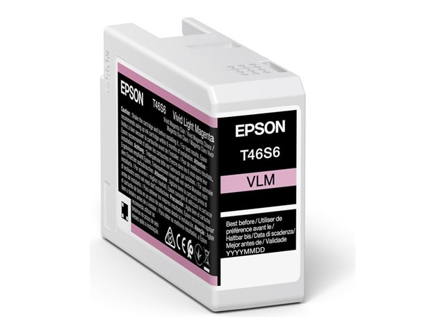 Epson T46S6 - 25 ml - vivid light magenta - original - ink tank - for SureColor SC-P700