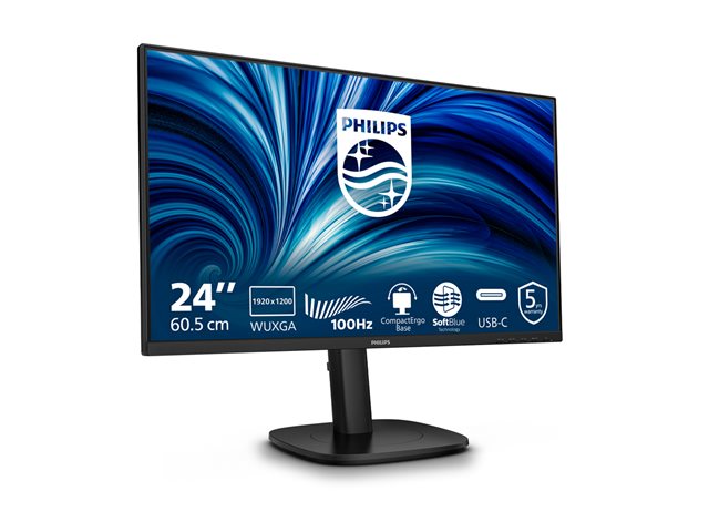24B2N3200D 24\" IPS WUXGA, 4 ms, 1920x1200@100Hz, Wid 16/10, DP-HDMI-VGA, 4xUSB 3.2 & 1xUSB-C, Brightness 300 cd/m², S Contrastratio 50M:1, Viewing angle 178°/178°, Speakers, Height adjustment & Pivot, Black
