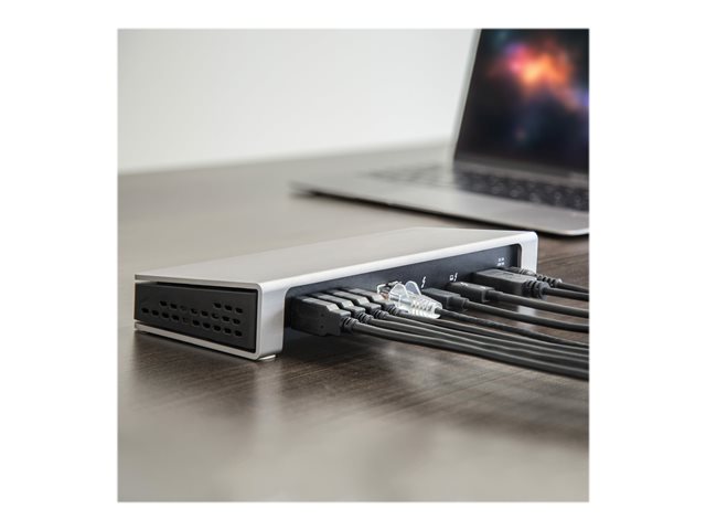 StarTech.com Thunderbolt 3 Dock, Dual Monitor 4K 60Hz TB3 Laptop Docking Station with DisplayPort, 85W Power Delivery Charging, 6-Port USB 3.0 Hub, SD 4.0 Reader, GbE, Audio, Windows & Mac - 85W PD TB3 Dock (TB3DOCK2DPPU) - Docking station - Thunderbolt 3 - DP - 1GbE - 180 Watt