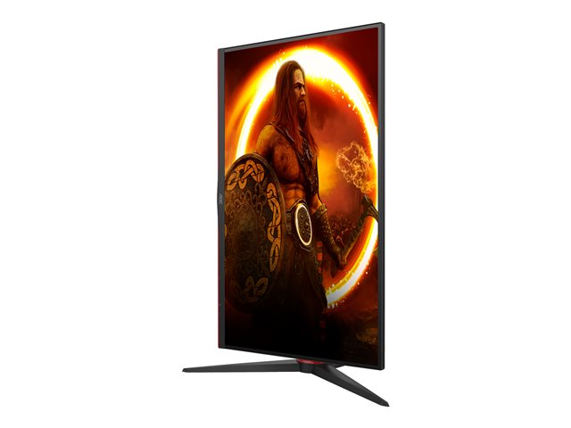 AOC Gaming Q27G2S - G2 Series - LED monitor - gaming - 27" - 2560 x 1440 QHD @ 165 Hz - IPS - 350 cd/m² - 1000:1 - 1 ms - 2xHDMI, DisplayPort - matte black front, matte black/red back side