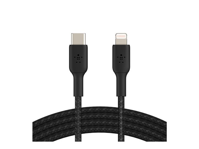 Belkin BoostCharge - Lightning cable - 24 pin USB-C male to Lightning male - 1 m - black - USB Power Delivery (18W)