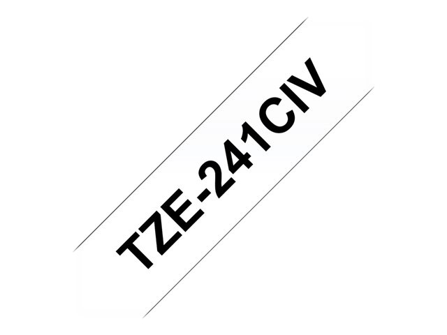 Brother TZe-241CIV - Black on white - Roll (1.8 cm x 8 m) 1 cassette(s) laminated tape - for Brother PT-D600, P-Touch PT-1880, D450, D800, E310, E550, E800, P900, P950