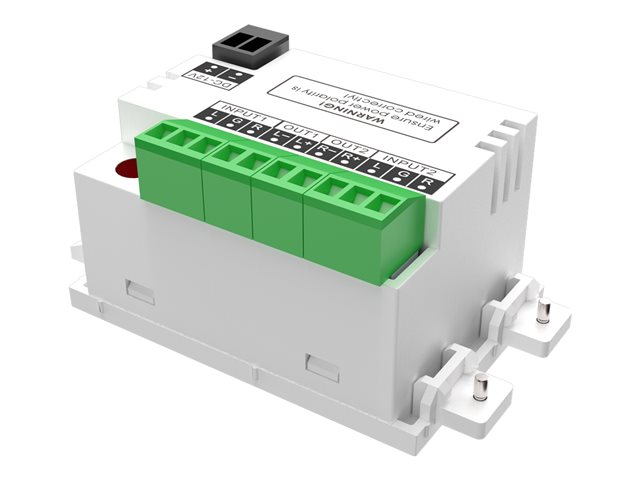 VISION Techconnect Faceplate Audio Amplifier - LIFETIME WARRANTY - 2 x 25w (RMS @ 8 Ohms) - Two inputs (input 1 duplicated on front) - Remote control - comes on at preset level or resume previous volume - UK surround and backbox included - can drive two pairs of speakers