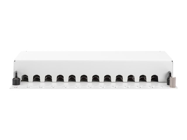 CAT 6A PATCH PANEL SHIELDEDDESKTOP 12-PORT RJ45 GREY
