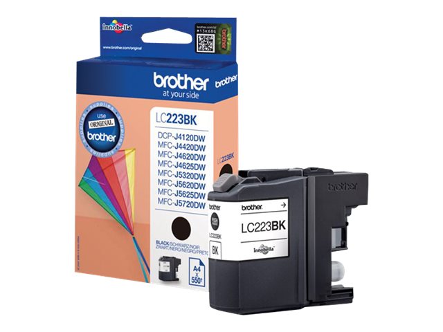 Brother LC223BK - Black - original - ink cartridge - for Brother DCP-J4120, J562, MFC-J4625, J480, J5320, J680, J880, Business Smart MFC-J4420