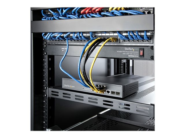 StarTech.com Server Rack Shelf - 1U - Adjustable Mount Depth - Heavy Duty - Rack shelf - black - 1U - 19\" - for P/N: RK1233BKM, RK2433BKM, RK2537BKM, RK3236BKF, RK4236BKB, RK4242BK24, RK4242BK30