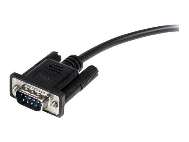 StarTech.com 1m Black Straight Through DB9 RS232 Serial Cable - M/F (MXT1001MBK) - Serial extension cable - DB-9 (M) to DB-9 (F) - 1 m - black - for P/N: 1P3FPC-USB-SERIAL, ICUSB2321F, ICUSB2324, ICUSB2324I, ICUSB232IS, ICUSB232V2