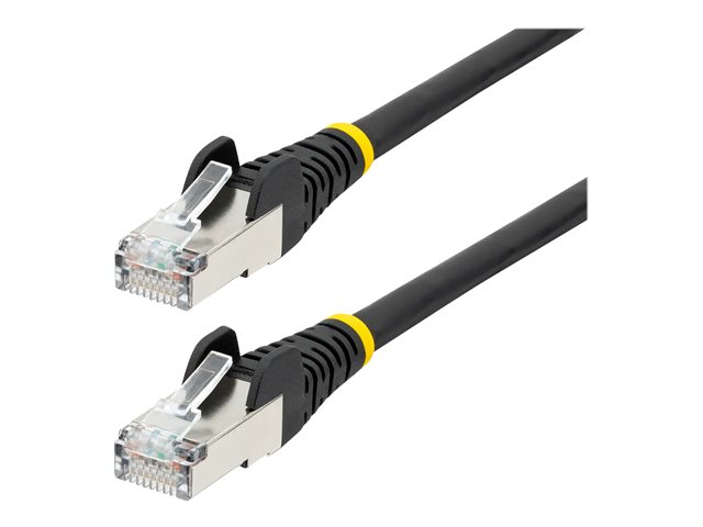 StarTech.com 3m CAT6a Ethernet Cable - Black - Low Smoke Zero Halogen (LSZH) - 10GbE 500MHz 100W PoE++ Snagless RJ-45 w/Strain Reliefs S/FTP Network Patch Cord - Patch cable - RJ-45 (M) to RJ-45 (M) - 3 m - S/FTP - CAT 6a - IEEE 802.3bt - snagless, stranded, molded, halogen-free - black