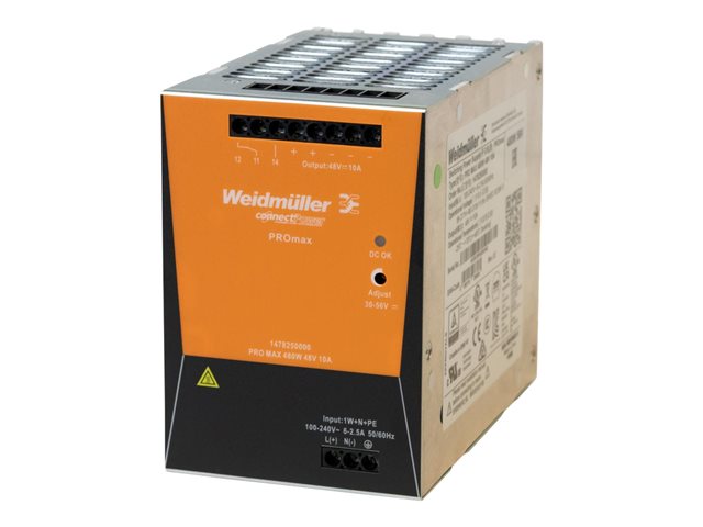 AXIS PS56 - Power supply (DIN rail mountable) - AC 100-240/ DC 80-370 V - 480 Watt - for Axis D8208-R