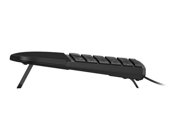 HP 480 Comfort - Keyboard - 3-zone layout, multi-device, 23 programmable keys - full size - USB - QWERTY - International English - black