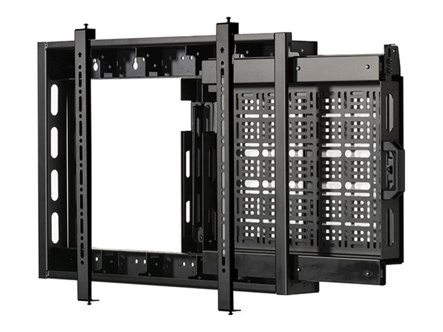 B-TECH PRO Install BT7883 - Mounting kit (wall mount, storage tray) - slide-out - for flat panel / AV equipment - lockable - black - screen size: 46\"-75\" - poles mountable