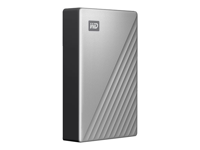 WD My Passport Ultra WDBFTM0040BSL - Hard drive - encrypted - 4 TB - external (portable) - USB 3.0 (USB-C connector) - 256-bit AES - silver