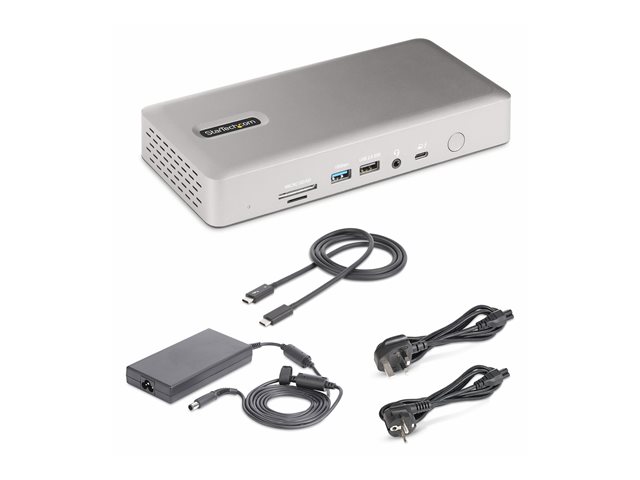 StarTech.com Thunderbolt 4 Multi-Display Docking Station, Quad/Triple/Dual Monitor Dock, 2x HDMI/2x DisplayPort, 7x USB Hub, 2.5 Gigabit Ethernet, 98W Power Delivery, for Windows/MacBook - TB4 Host Cable (132UE-TB4USB4DOCK) - Docking station - Thunderbolt 4 - 2 x DP, 2 x HDMI - 1GbE - 180 Watt
