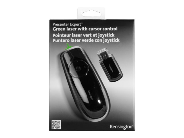 Kensington Presenter Expert Green Laser with Cursor Control - Presentation remote control - RF - black