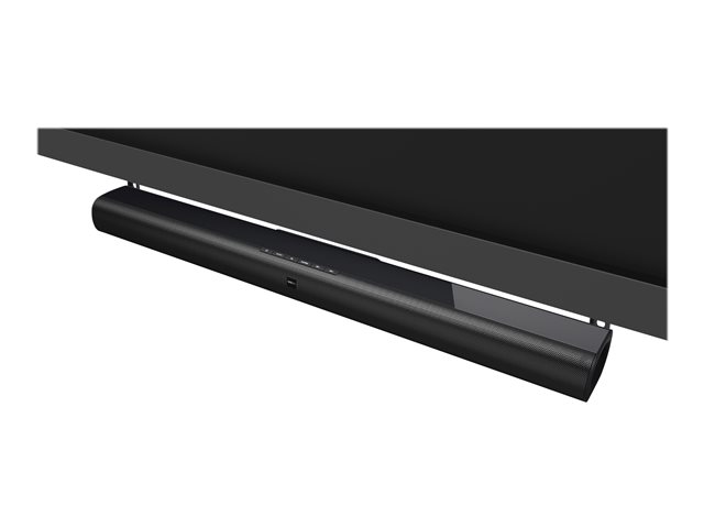 VISION Professional Active Soundbar - 2 x 27w (Peak) / 2 x 15w (RMS) - Bluetooth - minijack input - Brackets for mounting to wall or for hanging under flat-panel VESA mount - gloss black