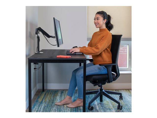 Ergotron - Mounting kit (articulating arm, tall pole, 2-piece desk clamp) - for Monitor - aluminium - matte black - screen size: up to 34\" - desk-mountable