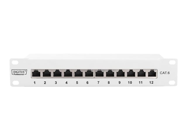 CAT 6 CLASS E PATCH PANEL SHIELDED 12