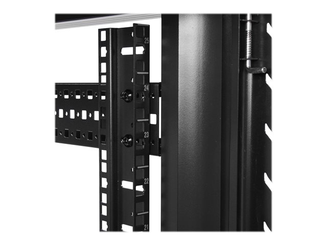 StarTech.com 32U 19\" Server Rack Cabinet, Adjustable Depth 6-32 inch, Lockable 4-Post Network/Data/AV Equipment Rack Enclosure w/ Glass Door & Casters, Flat Pack, 1763lb/800kg Capacity - Free Standing Server Rack (RK3236BKF) - Rack cabinet - 4-post - floor-standing - black - 32U - 19\"