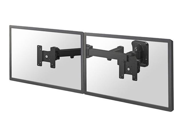 Neomounts FPMA-W960D - Bracket - full-motion - for 2 LCD displays - black - screen size: 10\"-27\" - wall-mountable