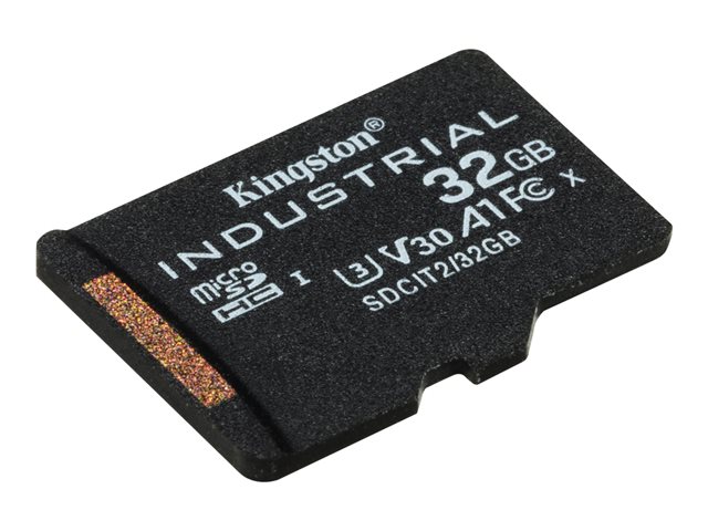 Kingston Industrial - Flash memory card (microSDHC to SD adapter included) - 32 GB - A1 / Video Class V30 / UHS-I U3 / Class10 - microSDHC UHS-I