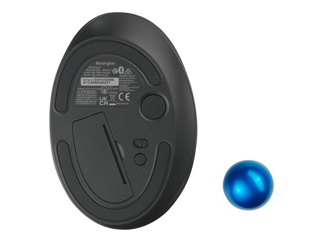 Kensington Pro Fit Ergo TB450 EQ - Trackball - ergonomic - optical - 7 buttons - wireless - 2.4 GHz, Bluetooth - USB wireless receiver