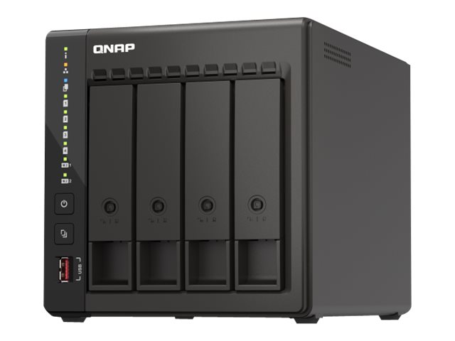 QNAP TS-453E - NAS server - 4 bays - SATA 6Gb/s - RAID RAID 0, 1, 5, 6, 10, 50, JBOD, 60 - RAM 8 GB - 2.5 Gigabit Ethernet - iSCSI support