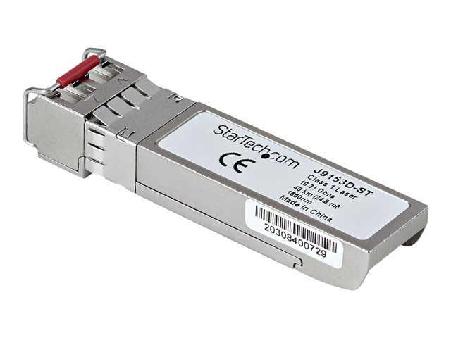 StarTech.com HPE J9153D Compatible SFP+ Module, 10GBASE-ER, 10GbE Single Mode (SMF) Fiber Optic Transceiver, 10GE Gigabit Ethernet SFP+, LC Connector, 40km, 1550nm, DDM, HPE 2530, 2540, 2910al - Lifetime Warranty (J9153D-ST) - SFP+ transceiver module (equivalent to: HP J9153D) - 10GbE - 10GBase-ER - LC single-mode - up to 40 km - 1550 nm - for HPE Aruba 2930M 24, 2930M 40, 6200F 12, 6200M 24, 83XX, MACsec Advanced Module, CX 8360