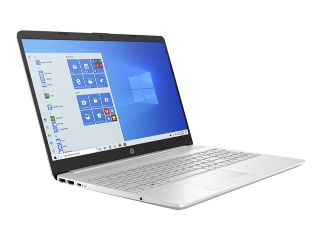 HP 15-dw2181nb - Core i3 1005G1 / 1.2 GHz - Win 10 Home in S mode - 8 GB RAM - 256 GB SSD NVMe - 15.6\" IPS 1920 x 1080 (Full HD) - UHD Graphics - Wi-Fi, Bluetooth - natural silver, vertical brushed pattern - kbd: Belgium