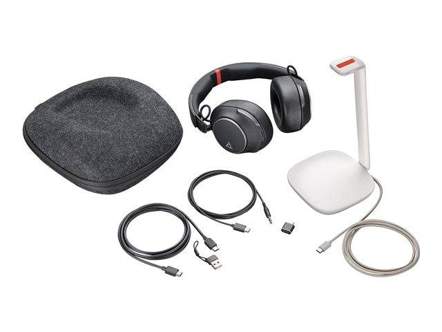 Poly Voyager Surround 85 UC USB-C Headset +USB-C/A Adapter +Charging Stand - Replaces Poly SKU 220114-01