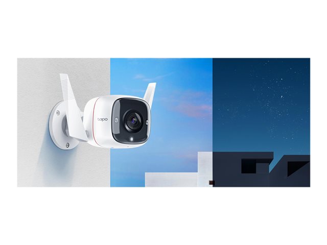 TP-Link TC65 V1 - Network surveillance camera - outdoor - weatherproof - colour (Day&Night) - 3 MP - 1296p - fixed focal - audio - wireless - Wi-Fi - H.264 - DC 9 V